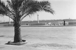 Reisefotos Libyen. Uferpromenade. Blick zum Hafenbecken