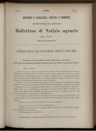 Esposizione Nazionale Delle Piccole Industrie Campestri In Cesena (Forli)