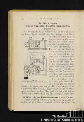 31. Die neueren direkt zeigenden Elektrodynamometer.
