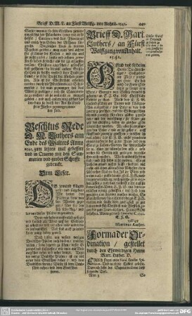 Forma der Ordination, gestellet durch den Ehrwirdigen Herrn Mart. Luther D.