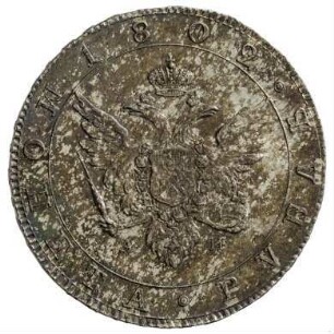 Münze, Rubel, 1802