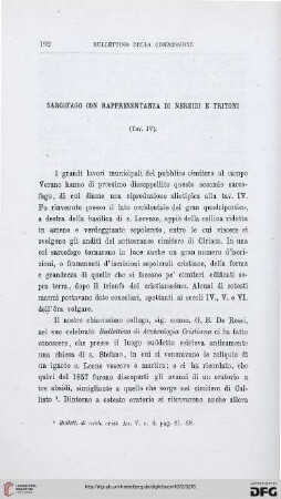 1: Sarcofago con rappresentanza di Nereidi e Tritoni