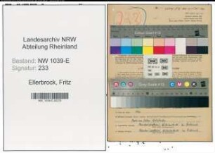 Entnazifizierung Fritz Ellerbrock , geb. 31.12.1910 (Angestellter)