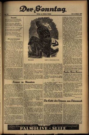 Dritte Ausgabe vom Sonntag, den 31. Oktober 1937.