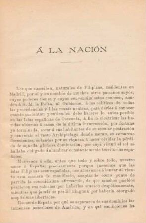 Á la nación