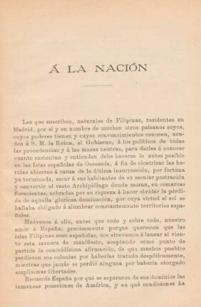 Á la nación