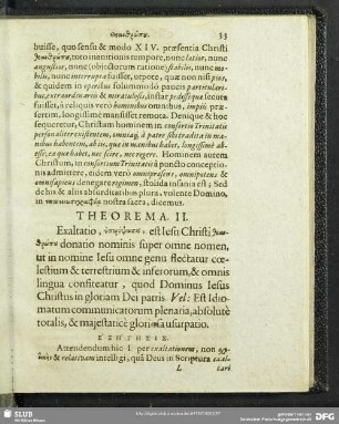 Theorema II.