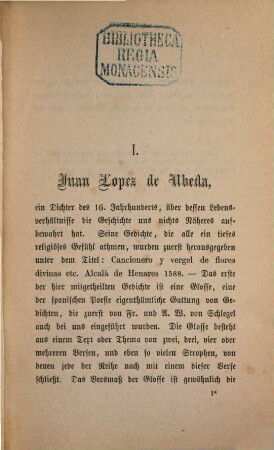 Perlenkranz spanischer Poesie : Aus Dichtern älterer und neuerer Zeit gesammelt, und im Versmasse der Originale übersetzt