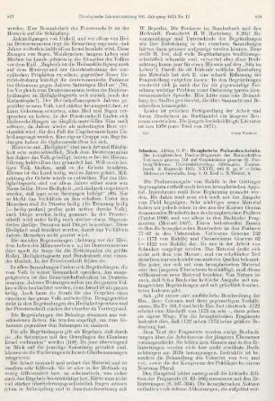 828-829 [Rezension] Schenker, Adrian, Hexaplarische Psalmenbruchstücke