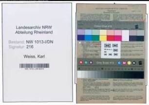 Entnazifizierung Karl Weiss , geb. 27.11.1907 (Tabakhaendler)