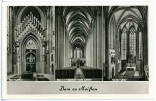 Meißen. Dom, Mittelschiff, Westportal, Hoher Chor