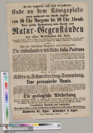Eine große Sammlung von Kunst- und Natur-Gegenständen aus allen Welttheilen der Erde