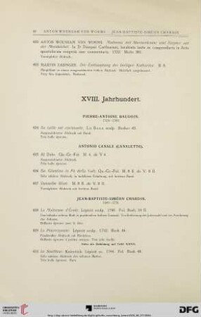 XVIII. Jahrhundert (Nr. 404-427)