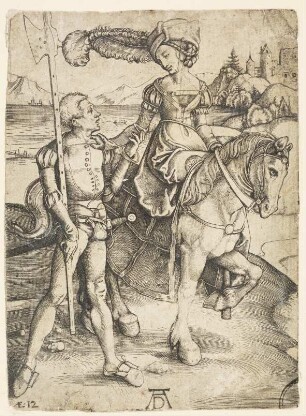 Das Fräulein zu Pferd und der Landsknecht