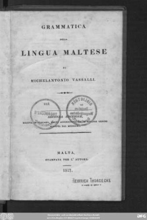 Grammatica della lingua Maltese