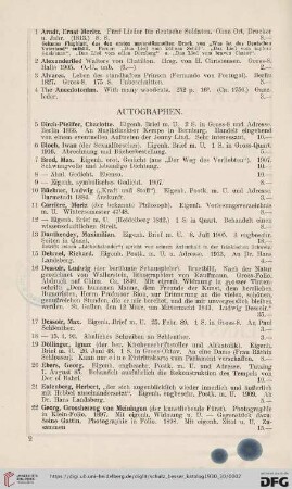 Autographen (Nr. 5-57)