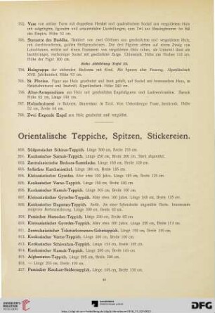 Orientalische Teppiche, Spitzen, Stickereien (Nr. 800-369)