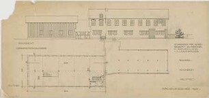 Döllgast, Hans; Englschalking; Schreinerei Benedikt Schabacker, Vollmannstraße 53/55 - Südseite; OG (Ansicht; Grundriss)