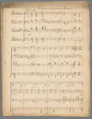 Variationen, Mandoline, Violine (2), Mandora, G-Dur - BSB Mus.N. 122,1363-1