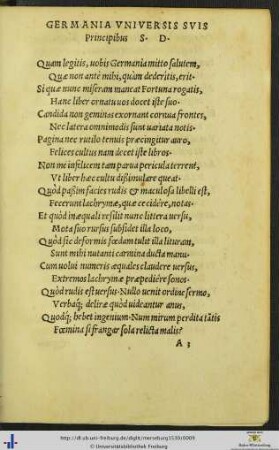 Epistola Germaniae Ad Suos Principes