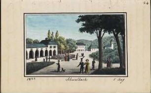 'Schwalbach' Teilansicht; Aquarell