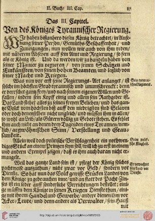 II.III: Von des Koenigs tyrannischer Regierung