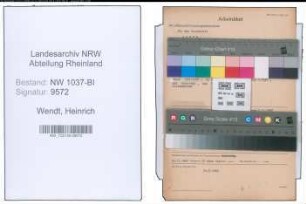 Entnazifizierung Heinrich Wendt , geb. 04.12.1889 (Techn.Inspektor)