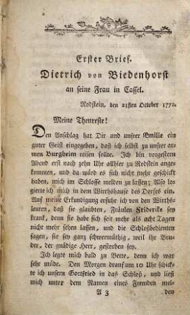 Geschichte Karls von Burgheim und Emiliens von Rosenau : In Briefen, 2