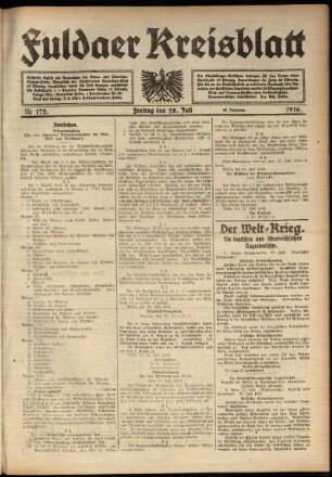 Ausgabe vom Freitag, den 28. Juli 1916.