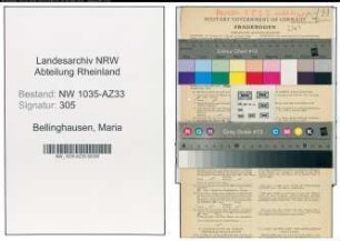 Entnazifizierung Maria Bellinghausen , geb. 18.05.1900 (Koechin)