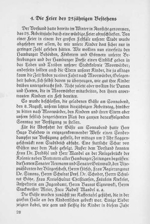 4. Die Feier des 25jährigen Bestehens