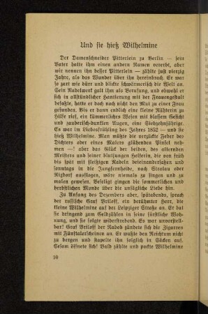 Und sie hieß Wilhelmine