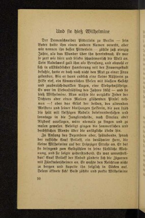 Und sie hieß Wilhelmine