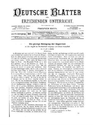 Die geistige Bewegung der Gegenwart : an dem Begriff der Persönlichkeit dargestellt und kritisch beleuchtet ; (Fortsetzung)
