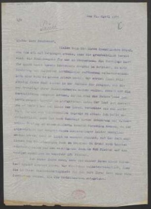 Brief an Max Pauer : 21.04.1915