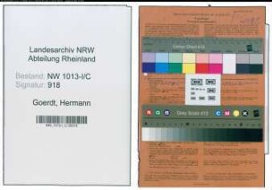 Entnazifizierung Hermann Goerdt , geb. 03.12.1869 (Bauunternehmer)