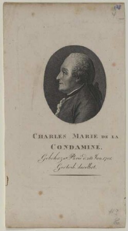 Bildnis des Charles Marie de la Condamine