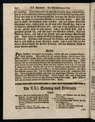 896-915, Am XXI. Sonntag nach Trinitatis