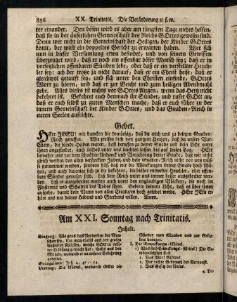 896-915, Am XXI. Sonntag nach Trinitatis