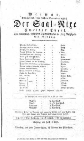 Der Saal=Nixe Zweiter Theil
