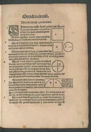 Quadra circuli. [Ende fehlt]
