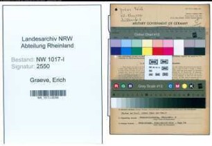 Entnazifizierung Erich Graeve , geb. 22.05.1914 (Klempnermeister)