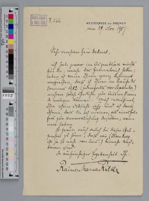 Brief an Richard Dehmel
