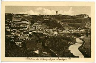 Freyburg. Blick von den Schweigenbergen auf Freyburg