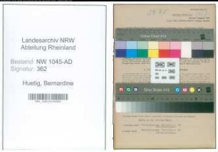 Entnazifizierung Bernardine Huetig , geb. 01.12.1903 (Angestellte)
