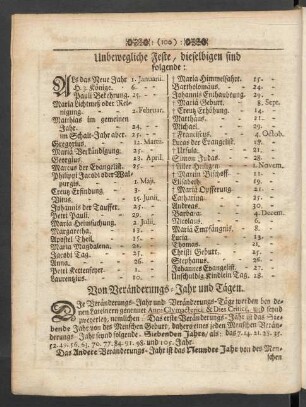 Von Veränderungs-Jahr und Tägen