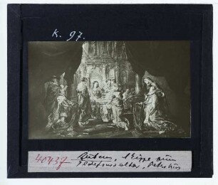 Rubens, Ildefonso-Altar (Skizze): Maria erscheint dem heiligen Ildefonso (St. Petersburg Eremitage 520)