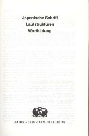 Deutsch und Japanisch im Vergleich : zu den Erfahrungen und Ergebnissen eines kontrastiv-linguistischen Projekts