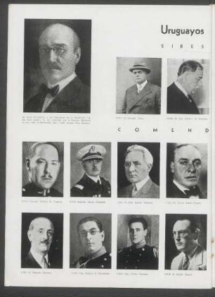Uruguayos condecorados por el Gobierno Inglés [Ilustración] : Sires del Imperio británico - Comendadores