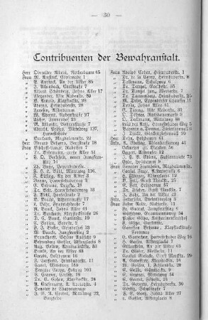 Contribuenten der Bewahranstalt.